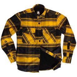 Camisaco con micropolar alpes mostaza lineas